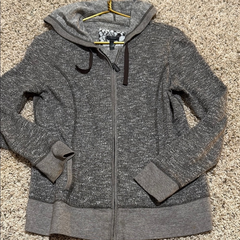 Soma Gray Zip-Up Hoodie - medium